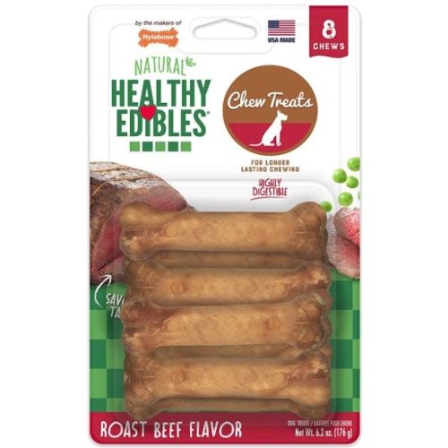 Nylabone Healthy Edibles Wholesome Dog Chews - Roast Beef Flavor - Petite (8 Pack) Nylabone Healthy Edibles Wholesome Dog Chews - Roast Beef Flavor - Petite (8 Pack)