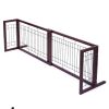 Wood Freestanding Pet Gate, Wood Dog Gate with Adjustable Width 40"-71", Barrier for Stairs Doorways Hallways, Puppy Safety Fenc