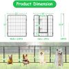 32" Outdoor Fence Heavy Duty Dog Pens 24 Panels Temporary Pet Playpen with Doors