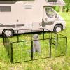 32" Outdoor Fence Heavy Duty Dog Pens 12 Panels Temporary Pet Playpen with Doors