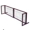 Wood Freestanding Pet Gate, Wood Dog Gate with Adjustable Width 40"-71", Barrier for Stairs Doorways Hallways, Puppy Safety Fence, Brown