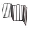 Pet Gate - Dog Gate for Doorways, Stairs or House - Freestanding, Folding, brown, Arc Wooden