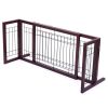 Wood Freestanding Pet Gate, Wood Dog Gate with Adjustable Width 40"-71", Barrier for Stairs Doorways Hallways, Puppy Safety Fence, Brown