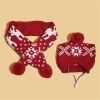 Dog Christmas Reindeer Elk Antlers Headband and Scarf Set Pet Christmas Costume Dog Costumes Accessories for Dogs and Cats