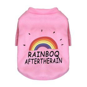 New Dog Pet Clothing Sweater Fleece-lined (Option: Rainbow Pink-M)